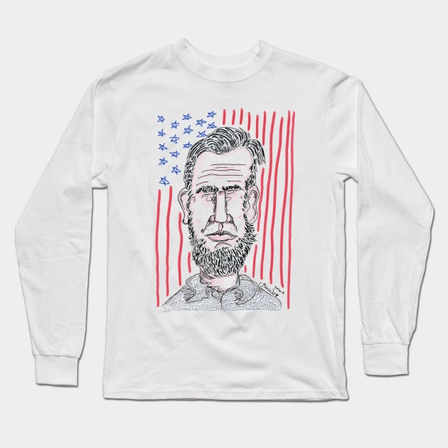 Abraham Lincoln Long Sleeve T-Shirt by micalef